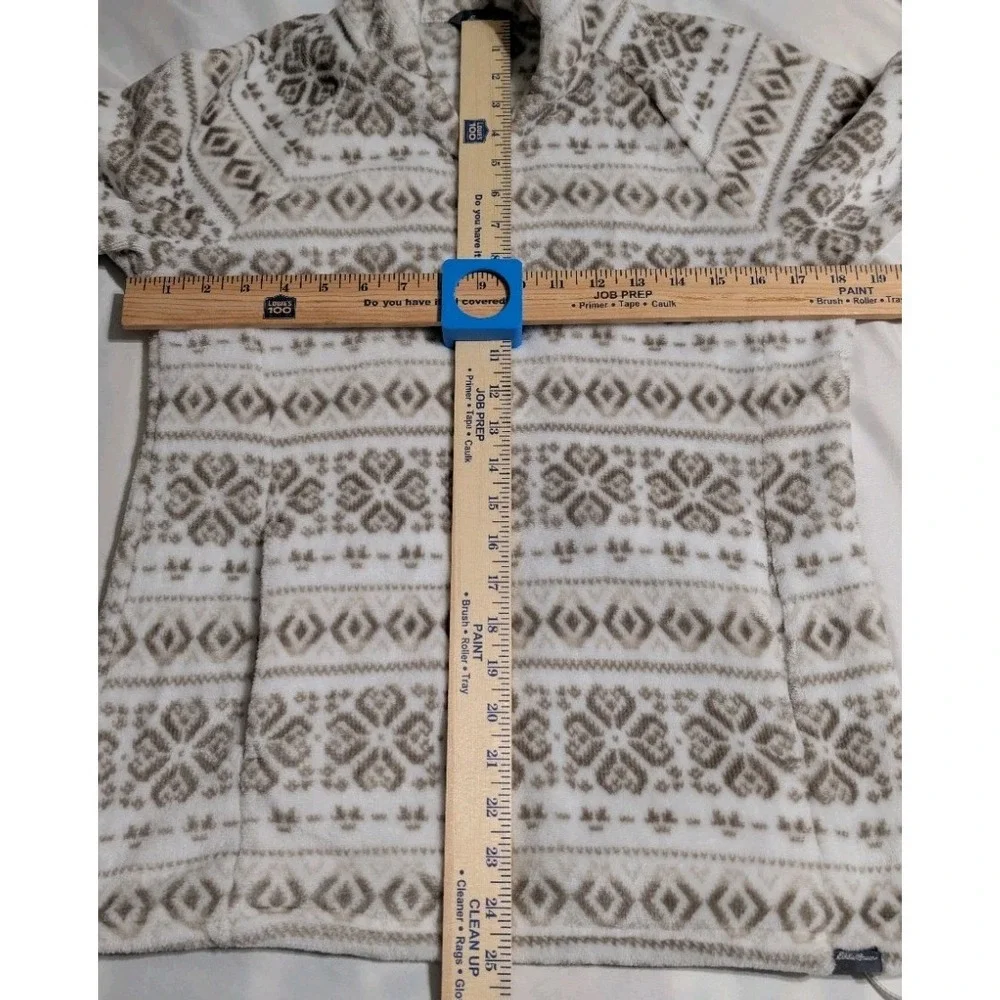 Eddie Bauer‎ Women's Snowfall Print Fleece Pullover Half Zip M